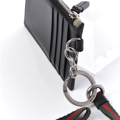 gucci coin pouch mens|gucci card case with lanyard.